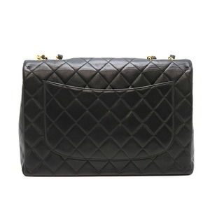 Chanel 30 Chain Black Matelasse Shoulder Bag Lambskin
